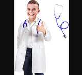 5305-Polyester Lab Coat for Kids-White-8 | ABC Books