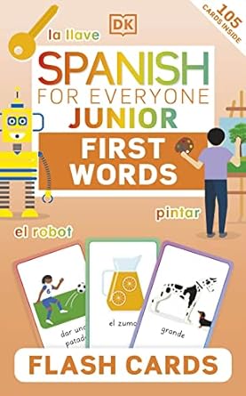 Spanish for Everyone Junior First Words Flash Cards | ABC Books