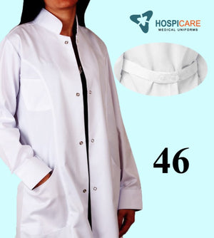5141-Hospicare-Fashion Lab Coat-2360-Female-Twill Fabric-Belted-Metal Snap-White-46 | ABC Books