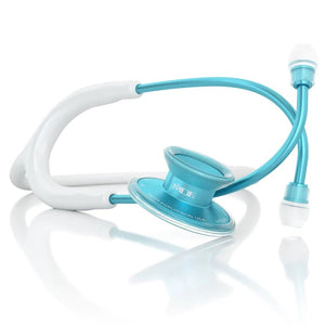 7137-MDF Acoustica® Stethoscope-White/Aqua | ABC Books