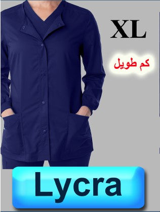 4093-ABC Scrub-Lycra-Long Sleeve-Navy Blue-XL 4093-ABC Scrub-Lycra-Long Sleeve-Navy Blue-XL