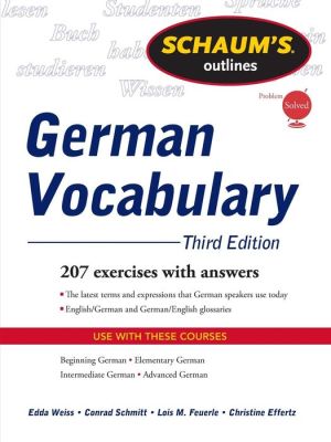 Schaum's Outline of German Vocabulary, 3e | ABC Books