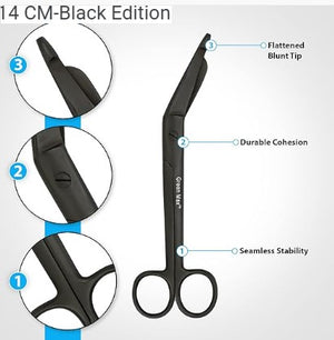 Medical Tools-Sterile Lister Bandage Scissors-14 CM-Black Edition-Pakistan | ABC Books