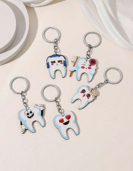 Medical Accessories- Diy Handmade Cartoon Dentist Tooth Keychain
