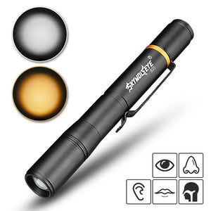 Medical Tools-Dual Pen Light (White-Yellow )LED-Malaysia-Black | ABC Books