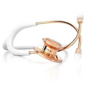 7246-MDF Md One® Adult Stethoscope-White/Rose Gold | ABC Books
