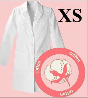 5047-ABC Lab Coat-Cotton Unisex-White-XS | ABC Books