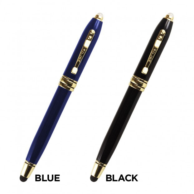 Medical Tools-Twist Pocket Pen Light with Stylus-MDpocket-USA-BLU