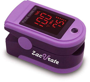 Medical Tools-Zacurate Pro-Pulse Oximeter-with Silicone Cover, Batteries and Lanyard(Mystic Purple) | ABC Books