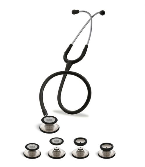 Spirit Deluxe Series Dual Head Stethoscope-With Extra Head-Black