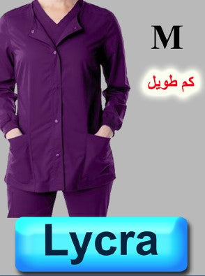 4072-ABC Scrub-Lycra-Long Sleeve-Berry-M
