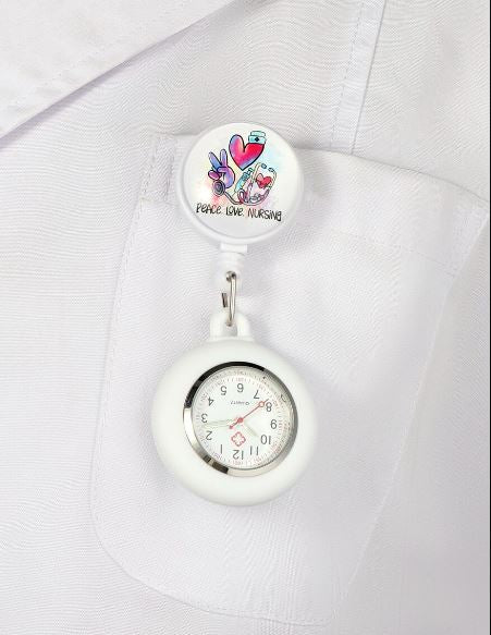 Medical Tools-Nursing Watch-With White Silicone Case, Heart Decoration
