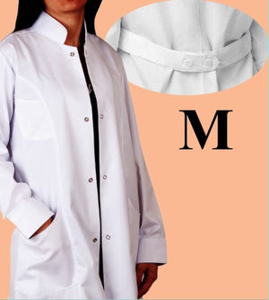 5058-ABC Lab Coat-Belted-Metal Snap-White-M | ABC Books