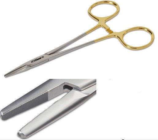 Medical Tools-Needle Holder-Tungsten Carbide-Gold Plated-18cm-ROSS