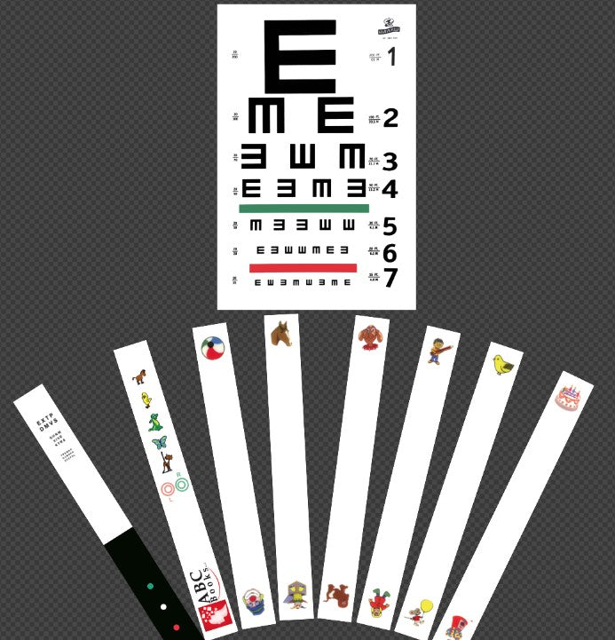 Medical Tools-Kids Vision Optometry Test Card Waterproof-LPF-Vision Tester