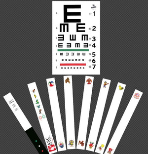 Medical Tools-Kids Vision Optometry Test Card Waterproof-LPF-Vision Tester | ABC Books