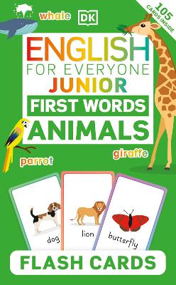 English for Everyone Junior First Words Animals Flash Cards | ABC Books