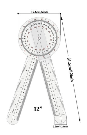 Medical Tools-Goniometer Quick Angle Protractor 12 Inch | ABC Books