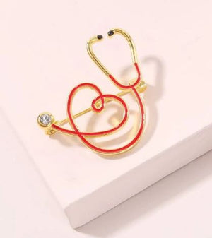 Medical Accessories-Brooch-Stethoscope Heart Design | ABC Books