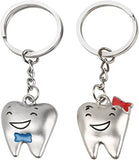 Medical Accessories-TRIXES Silver His and Hers Teeth Keyrings | ABC Books