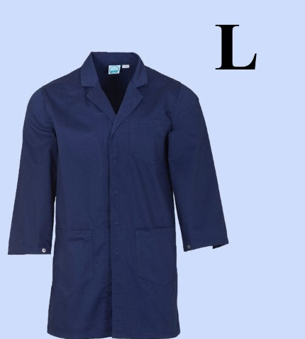 5175-ABC Lab Coat-Polyester Unisex-Navy Blue-L