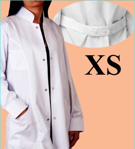 5106-Indian Lab Coat-Unisex-Metal Snap-White-XS