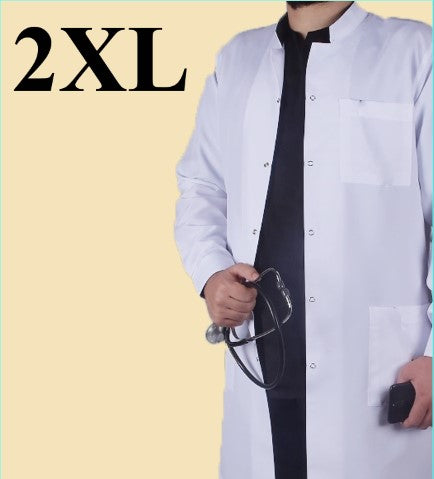 5060-ABC Lab Coat-Unisex-Twill Fabric-White-2XL