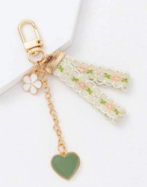 Accessories-Key Ring-Flower & Heart Decor Bag | ABC Books