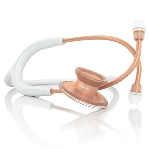 7141-MDF Acoustica® Stethoscope-White/Rose Gold | ABC Books