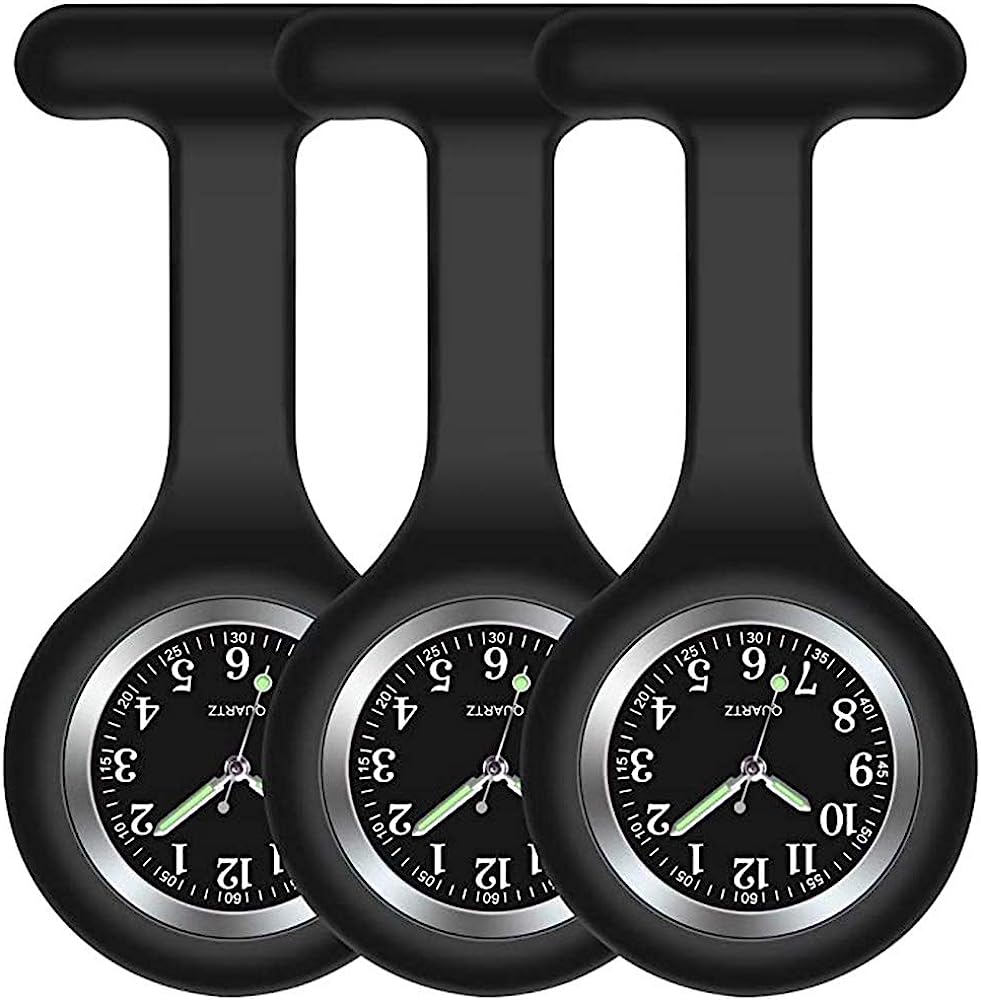 Medical Tools-Nursing Watch-Brooch, Silicone with Pin/Clip