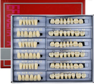 Efucera-A 28 Tooth - Denture 6 Sets -Dental Synthetic Resin Tooth False Teeth 23 A3 Upper Lower Shade Dental | ABC Books