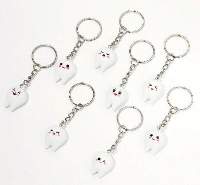Medical Accessories-Key Ring-8 pcs-Cute Tooth-3D