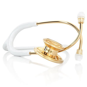 7244-MDF Md One® Adult Stethoscope-White/Gold | ABC Books