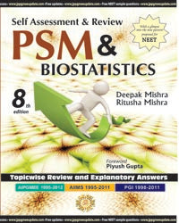 Self Assessment & Review of PSM & Biostatistics 8E | Mishra