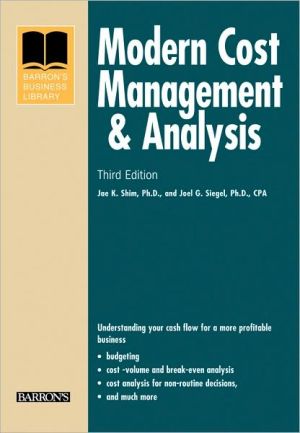 Modern Cost Management & Analysis 3E