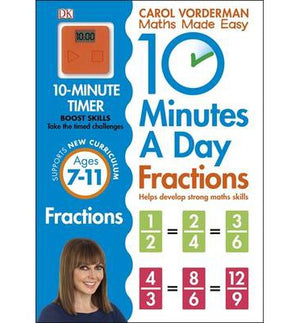 10 Minutes A Day Fractions, Ages 7-11 (Key Stage 2) : Supports the National Curriculum, Helps Develop Strong Maths Skills | ABC Books